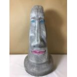 A SIGNED STONE STATUE 40CMS