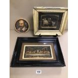 THREE OSBORNE IVOREX PLAQUES (ONE BEING THE LAST SUPPER) LARGEST 41 X 29 CM