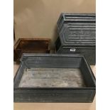 FOUR METAL STACKING CONTAINERS INCLUDING LAGER-FIX AND SCHAFER KASTEN