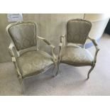 A PAIR OF LOUIS STYLE BEDROOM CHAIRS