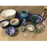 A COLLECTION OF CERAMICS/CHINA ITEMS INCLUDING BUR