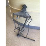 A VICTORIAN METAL GAS LANTERN A/F