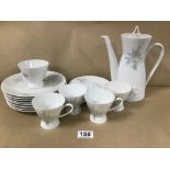 A VINTAGE NINETEEN PIECE ROSENTHAL COFFEE SET DESI