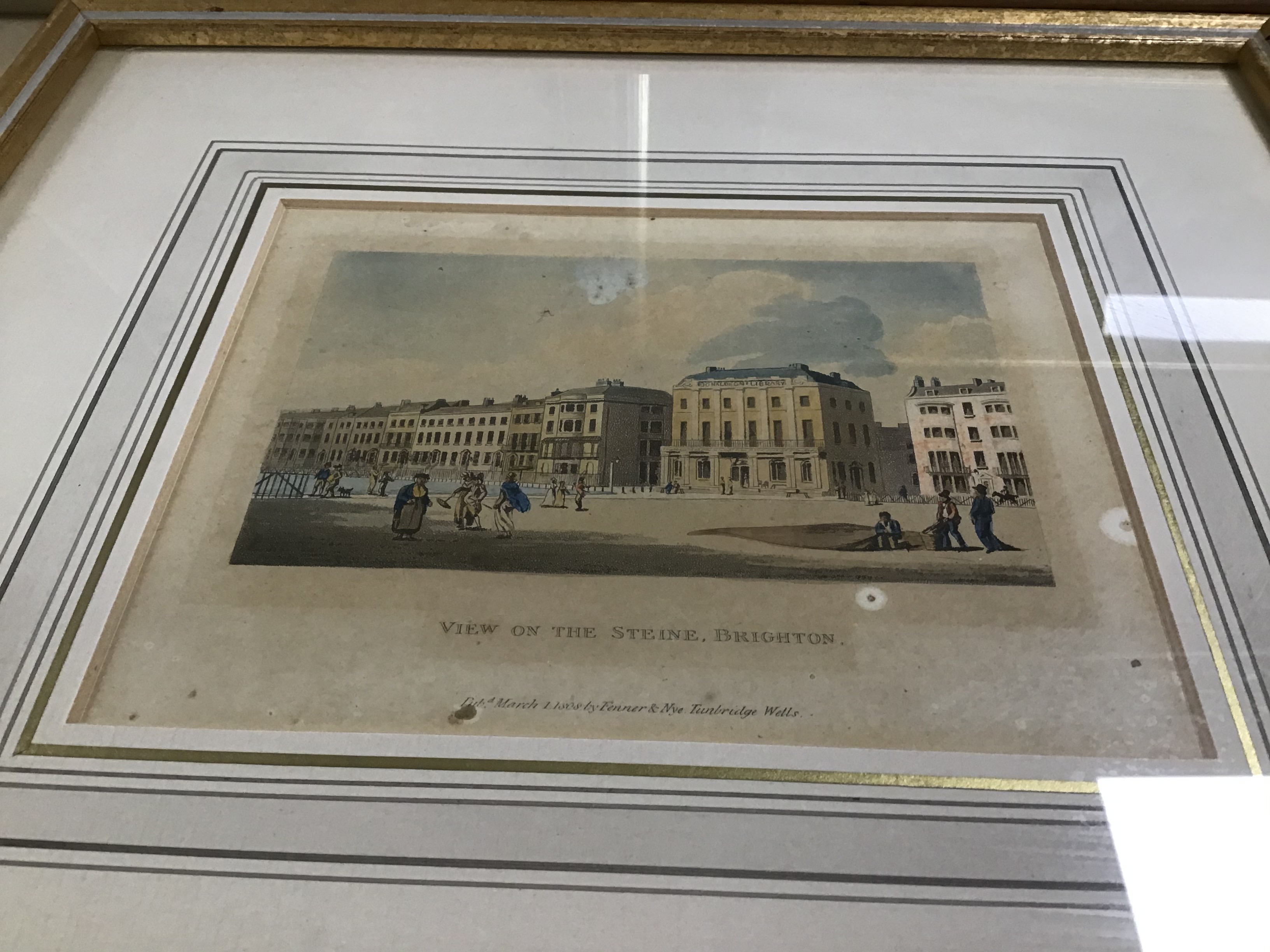 TWO LITHOGRAPHS OF TRADITIONAL BRIGHTON SCENES, INCLUDING THE PAVILION, TOGETHER WITH A BLACK AND - Image 3 of 4