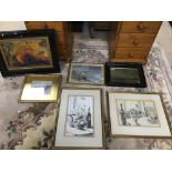 ASSORTED PAINTING INCLUDING WATERCOLOURS, ALL FRAMED AND GLAZED