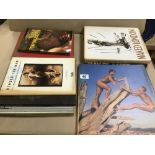 A GROUP OF EIGHT RISQUE EROTIC BOOKS RELATING TO IMAGES OF THE MALE NUDE