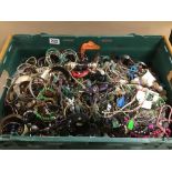 A LARGE CRATE OF COSTUME JEWELLERY