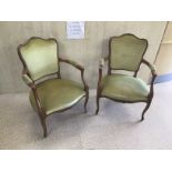 A PAIR OF LOUIS STYLE BEDROOM CHAIRS