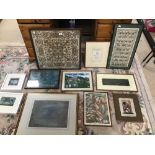A GROUP OF FRAMED PICTURES AND PRINTS, INCLUDING A