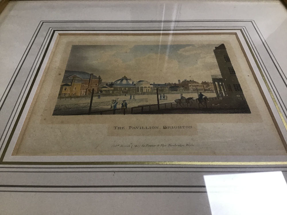 TWO LITHOGRAPHS OF TRADITIONAL BRIGHTON SCENES, INCLUDING THE PAVILION, TOGETHER WITH A BLACK AND - Image 2 of 4