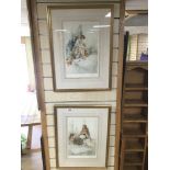 TWO FRAMED AND GLAZED SIGNED PRINTS BY GORDON KING
