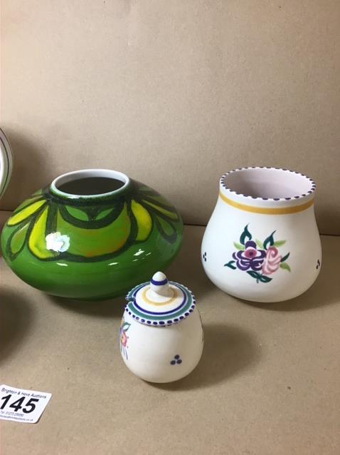 FIVE PIECES OF POOLE POTTERY, INCLUDING CASES AND A WATER POURER - Image 4 of 5