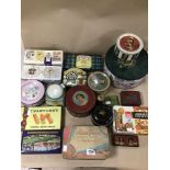 A COLLECTION OF EARLY VINTAGE TINS INCLUDING CORON