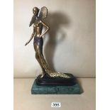 IN THE STYLE OF FERDINAND PREISS (1882-1943) A GERMAN ART DECO COLD PAINTED BRONZE FIGURE OF SEMI