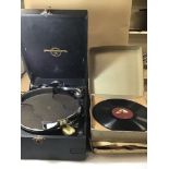 A OLD PORTABLE GRAMOPHONE VIVA-EDNAL COLUMBIA GRAF