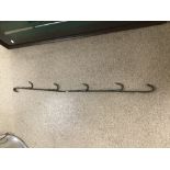 AN INDUSTRIAL METAL MEAT HOOK, 110CM