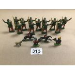 A GROUP OF VINTAGE LEAD FIGURES OF ROBIN HOOD, POS