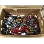 A LARGE BOX OF COSTUME JEWELLERY