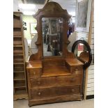 AN AMERICAN DATED 1901 NEW YORK PINE DRESSING TABLE