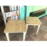 TWO PINE SCRUB TOP TABLES