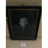 A FRAMED AND GLAZED EARLY CHALK ONBOARD UNSIGNED O