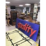 A LARGE ILLUMINATED SIGN (QUALITY), 230 X 85CM