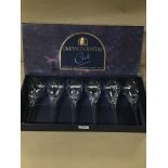 A BOXED DaVINCI CRYSTAL CUT WINE GLASSES