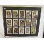 A FRAMED AND GLAZED COLLECTION OF HUNERNAME PRINTS 82 X 70