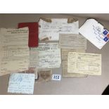 A WWII BRITISH SOLDIERS SERVICE AND PAY BOOK ALONG WITH ASSORTED ASSOCIATED EPHEMERA