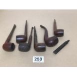 A MIXED GROUP OF WOODEN PIPES, INCLUDING SMOKECRAFT PREMIER, COMPASS AND FOUR OTHERS