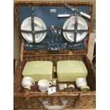 A VINTAGE PICNIC BASKET BY SIRRAM ORIGINAL CONTENTS