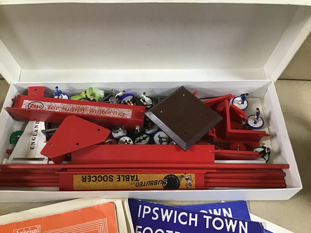 ASSORTED FOOTBALL MEMORBILIA, INCLUDING SUBBUTEO FLOODLIGHTING, PEWTER FA CUP WINNERS TANKARD - Image 6 of 6