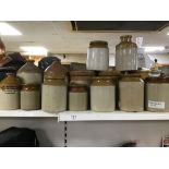 A COLLECTION OF GLAZED EARTHENWARE POTS AND POURING VESSELS, INCLUDING SOUTHDOWN & EAST GRINSTEAD