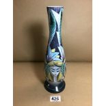 A SWEDISH TILGMANS ART POTTERY VASE, SIGNED AND NUMBERED TO BASE 502, 31CM HIGH