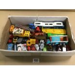 A GROUP OF DIECAST MODEL VEHICLES, LESNEY MATCHBOX