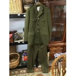 A MID CENTURY MILITARY ROYAL ENGINEERS JACKET, SHIRT AND TROUSERS