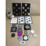 A MIXED LOT OF BRITISH COINAGE, INCLUDING TWO DECIMAL COINAGE SETS OF GREAT BRITIAIN AND NORTHERN