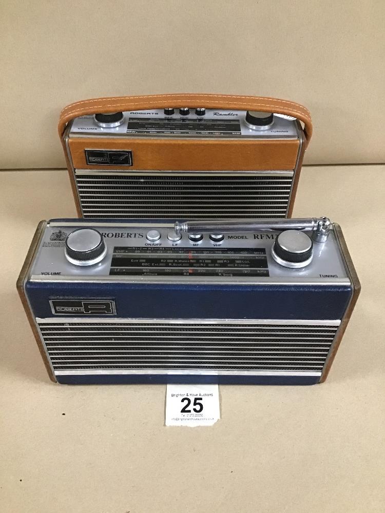 TWO ROBERTS RADIO'S, INCLUDING ROBERTS RAMBLER - Image 2 of 12