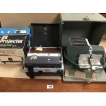 THREE FILM PROJECTORS, INCLUDING A BELL & HOWELL 428 8MM SUPER 8, ARGUS 300 AND A BOOTS PROJECTOR