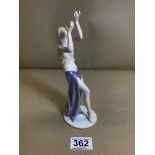 AN ART NOUVEAU PORCELAIN FIGURE BY GUSTAV OPPEL FOR ROSENTHAL, 21.5CM HIGH (HAND AF)