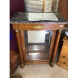 A REGENCY PIER DISPLAY CABINET WITH ORMOLU AND BEVELL GLASS