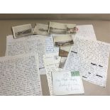 A COLLECTION OF WWI PHOTOGRAPHS, LETTERS AND EPHEMERA RELATING TO AN OFFICER OF TE EAST SUSSEX
