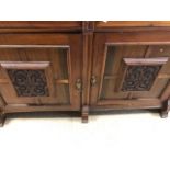 A MAHOGANY ORNATE SIDEBOARD/BUFFET UNIT