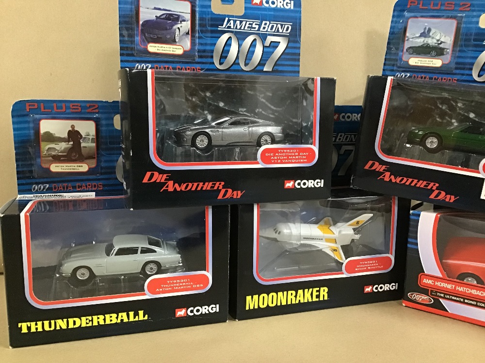 FIVE CORGI 007 DIE CAST MODEL VEHICLES, INCLUDING THUNDERBALL ASTON MARTIN DB5 AND DIE ANOTHER DAY - Image 2 of 3