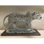 A SHUDEHILL GIFTWARE FIGURE OF A LEOPARD, 27CM HIGH