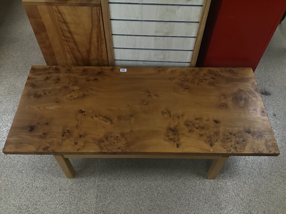 A MODERN COFFEE TABLE 140 X60 X 38CMS