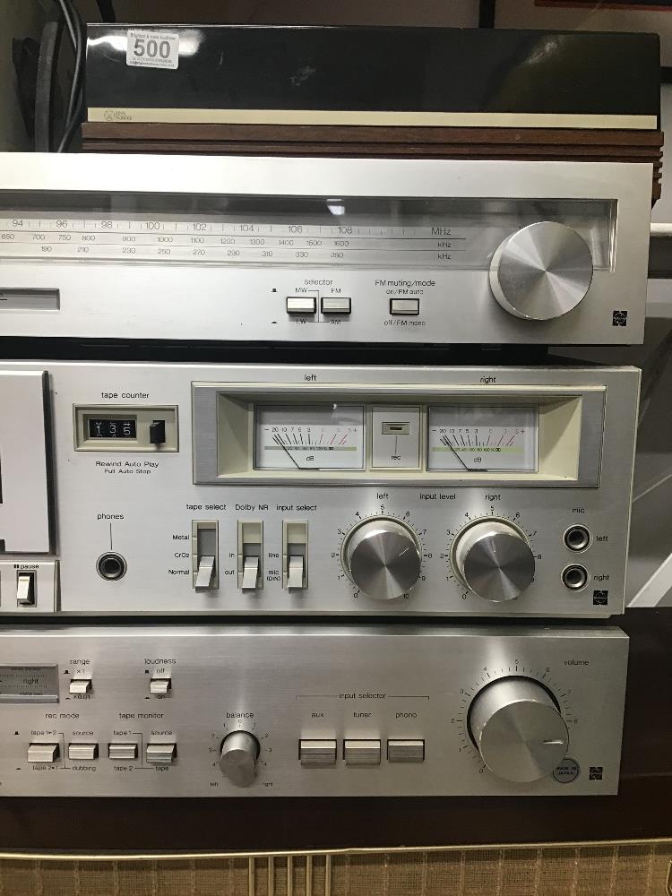 THREE PANASONIC SEPARATES TUNER ST 2800L/STEREO CASSETTE DECK 635/STEREO AMPLIFIER SU 2800 - Image 3 of 6