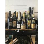 A LARGE COLLECTION OF ASSORTED ALCOHOL, INCLUDING BARAT NAPOLEON BRANDY, TAYLORS PORT, CHARDONNAY