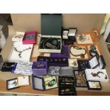 LARGE QUANTITY OF MODERN COSTUME JEWELLERY, MOST IN BOXES