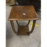 AN ART DECO STYLE SIDE TABLE IN OAK